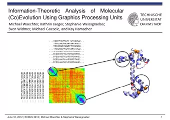 Information-Theoretic  Analysis  of  Molecular  (Co)Evolution Using Graphics Processing Units