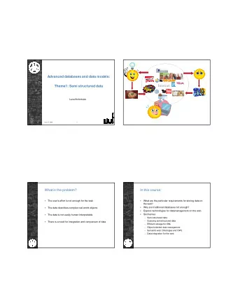 8/24/2010  Advanced databases and data models:  Internet  Theme1: Semi structured data  Lena