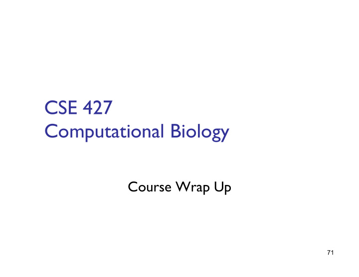 cse 427 computational biology