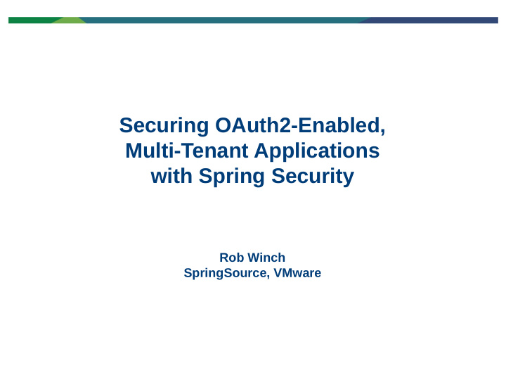 securing oauth2 enabled multi tenant applications with