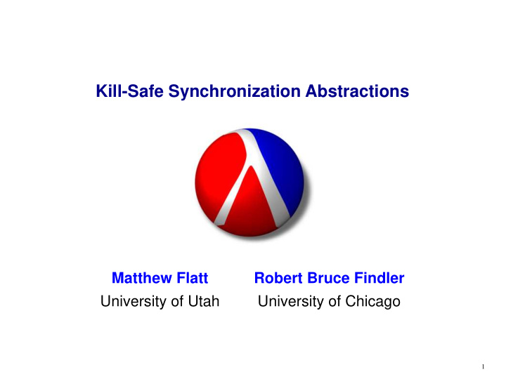 kill safe synchronization abstractions