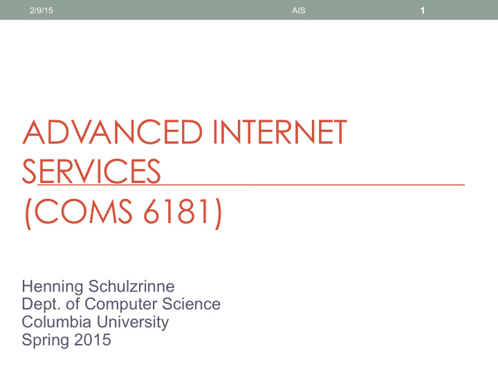 advanced internet services coms 6181