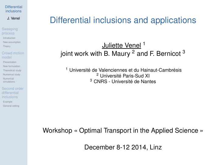 differential inclusions and applications