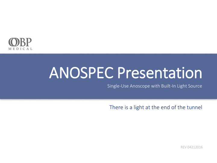 anospec presentation