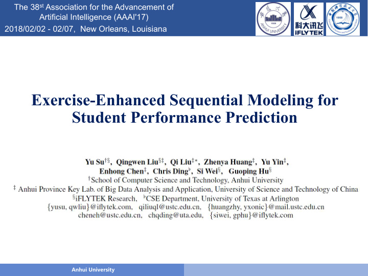 exercise enhanced sequential modeling for student