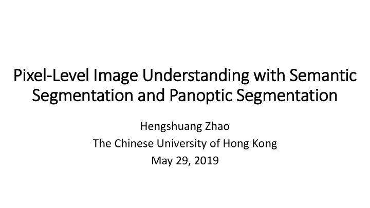 pixel level im image understanding wit ith semantic