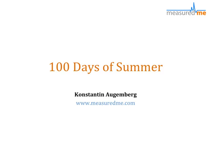100 days of summer