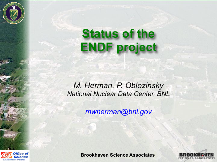 status of the endf project