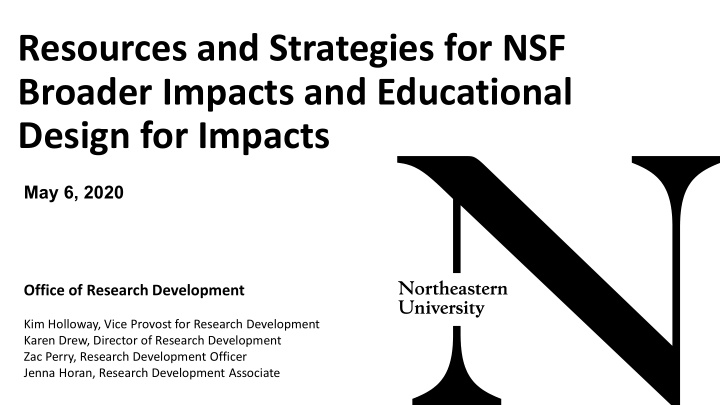 resources and strategies for nsf broader impacts and