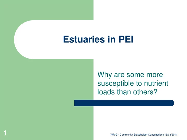 estuaries in pei