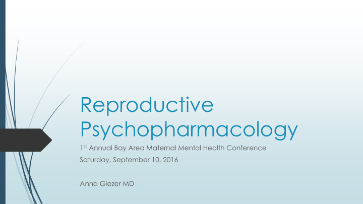 reproductive psychopharmacology