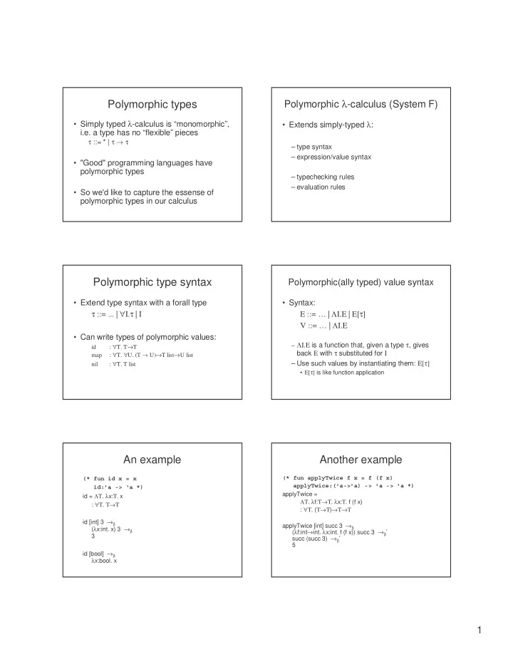 polymorphic types