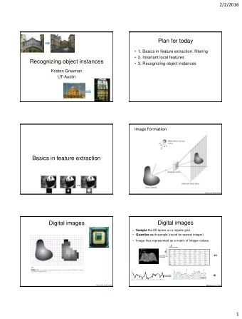 Recognizing object instances  3. Recognizing object instances  Kristen Grauman  UT-Austin  Image