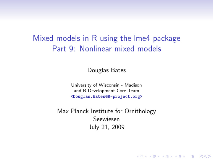 mixed models in r using the lme4 package part 9 nonlinear
