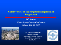 controversies in the surgical management of lung cancer