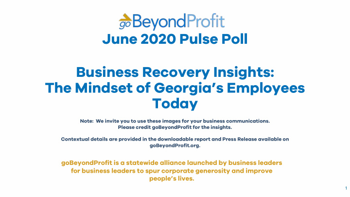 june 2020 pulse poll business recovery insights the