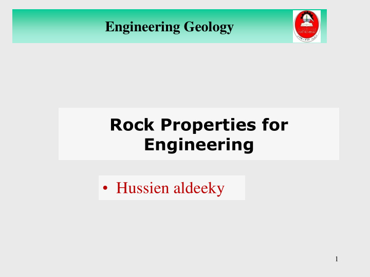 rock properties for engineering hussien aldeeky 1