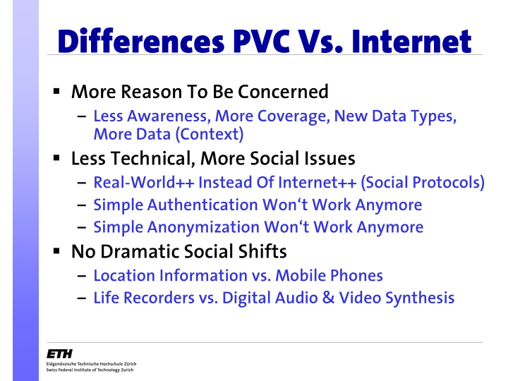 differences pvc vs internet