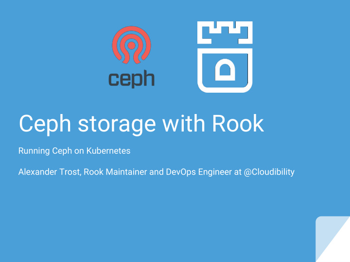 ceph storage with rook