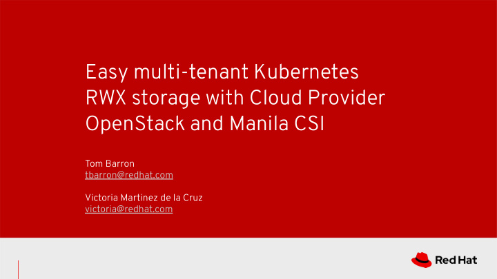 easy multi tenant kubernetes rwx storage with cloud