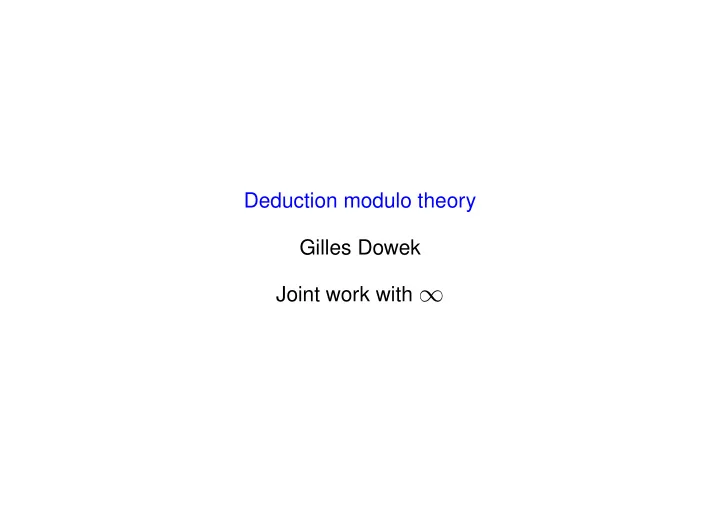 joint work with i comparing research projects in proof