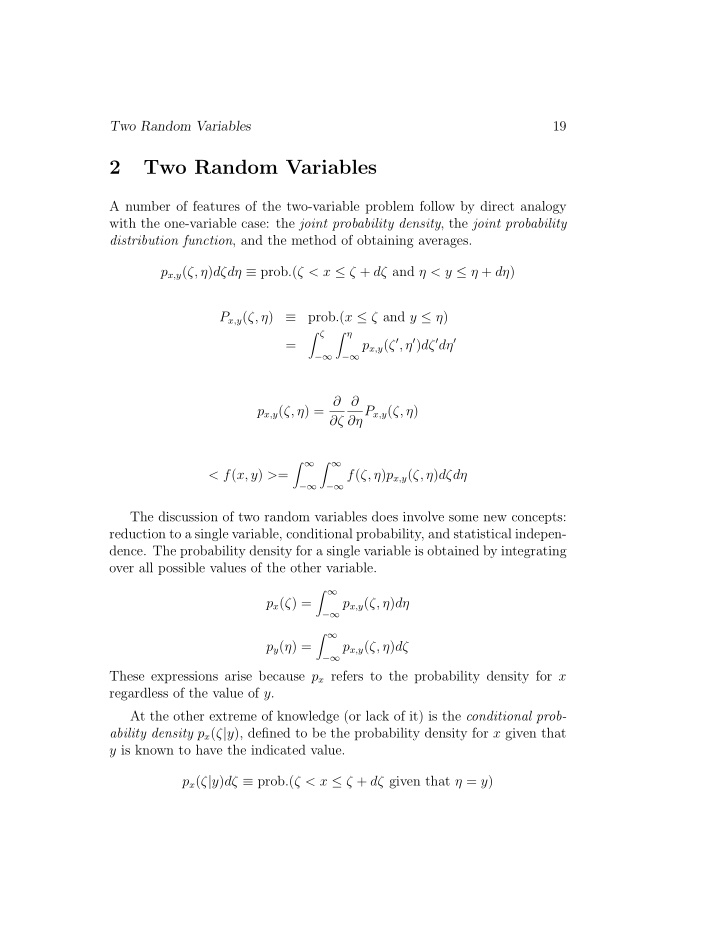 2 two random variables