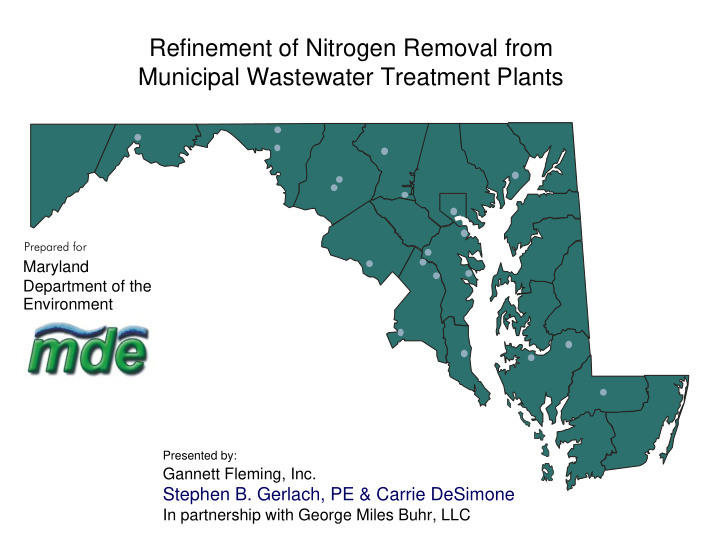 refinement of nitrogen removal from municipal wastewater
