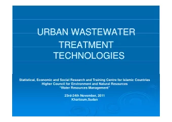 URBAN WASTEWATER  URBAN WASTEWATER  URBAN WASTEWATER  URBAN WASTEWATER  TREATMENT  TREATMENT
