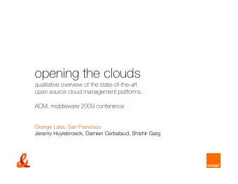 opening the clouds  qualitative overview of the state-of-the-art  open source cloud management