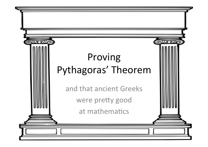 proving pythagoras theorem
