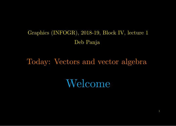 welcome