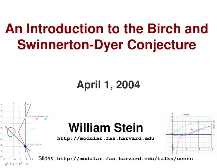 an introduction to the birch and swinnerton dyer