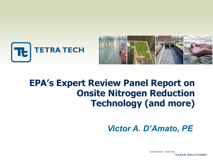 epa s expert review panel report on onsite nitrogen