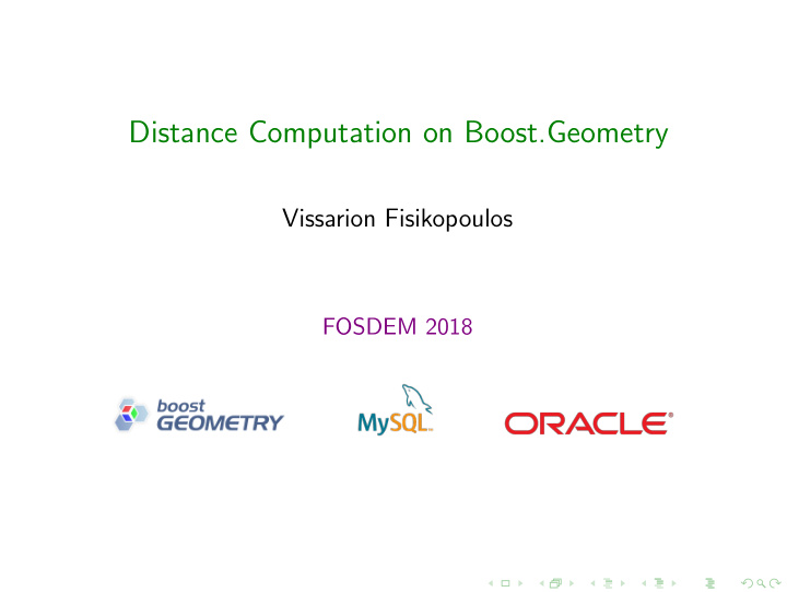 distance computation on boost geometry