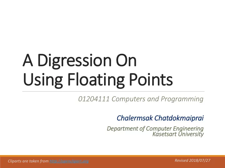 a digression on