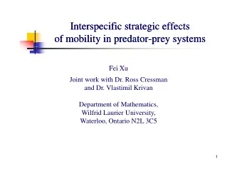 Interspecific strategic effects  Interspecific strategic effects  Interspecific strategic effects