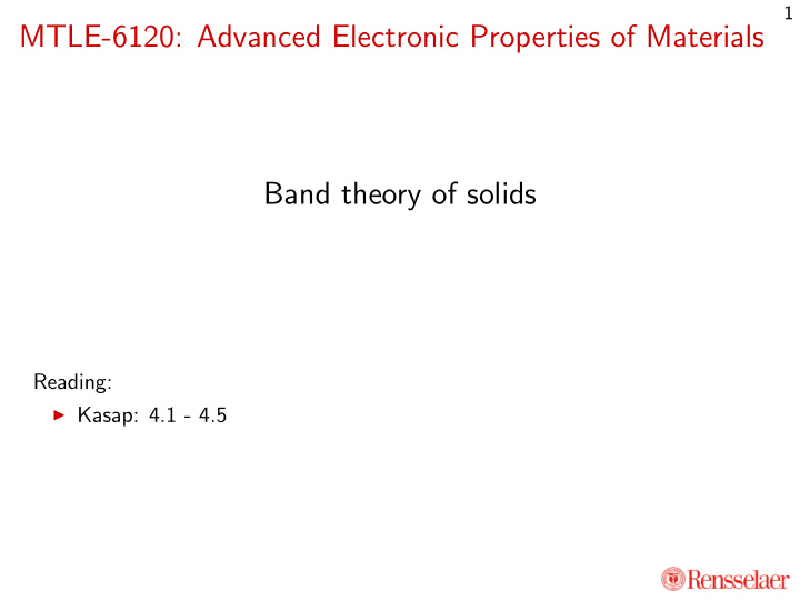 mtle 6120 advanced electronic properties of materials