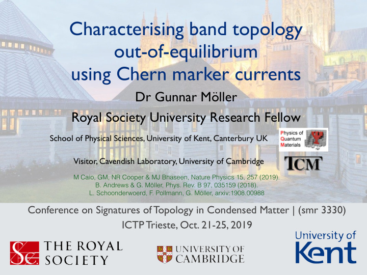 characterising band topology out of equilibrium using