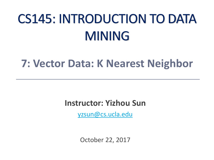 cs145 introduction to data mining