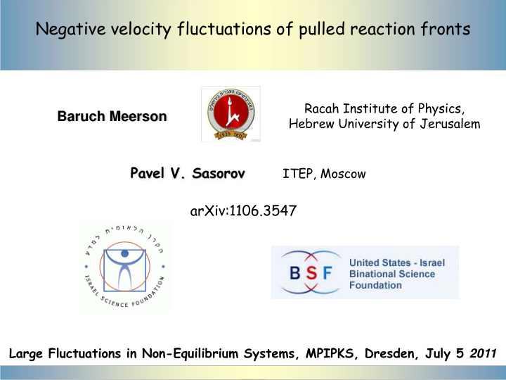 negative velocity fluctuations of pulled reaction fronts