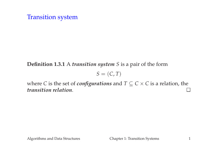 transition system