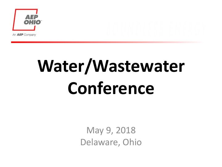 water wastewater conference