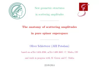 New geometric structures  in scattering amplitudes    The anatomy of
