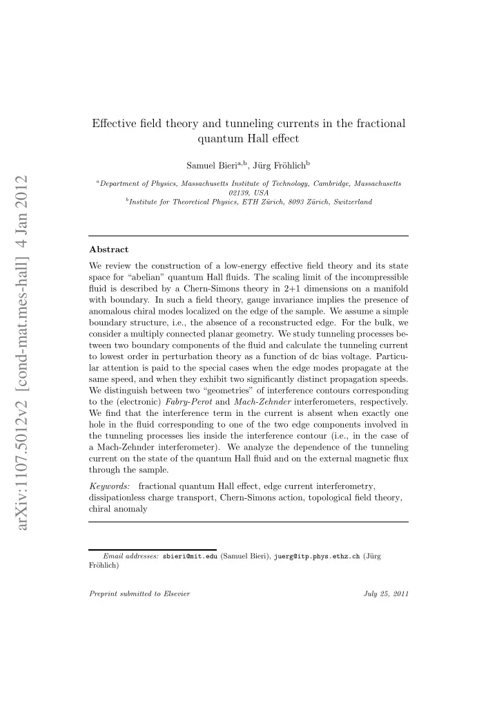 arxiv 1107 5012v2 cond mat mes hall 4 jan 2012