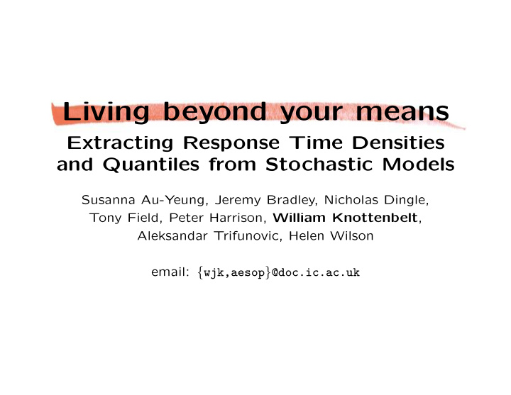 living beyond your means