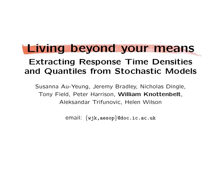 living beyond your means