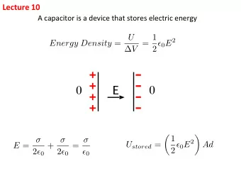 E  0  0  1   E =  +  =  2  0 E 2 U stored =  Ad 2  0 2  0  0  Point