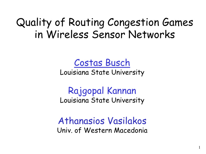 in wireless sensor networks