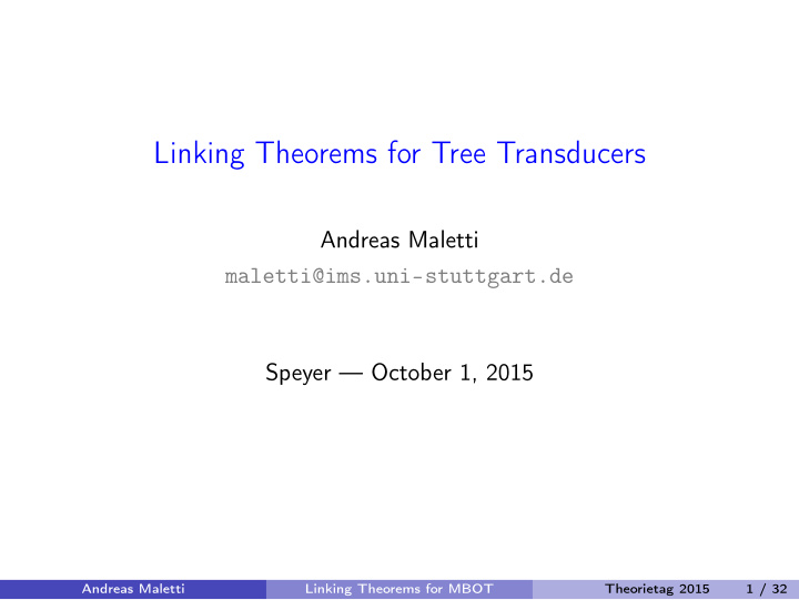 linking theorems for tree transducers