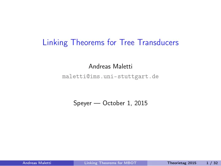 linking theorems for tree transducers